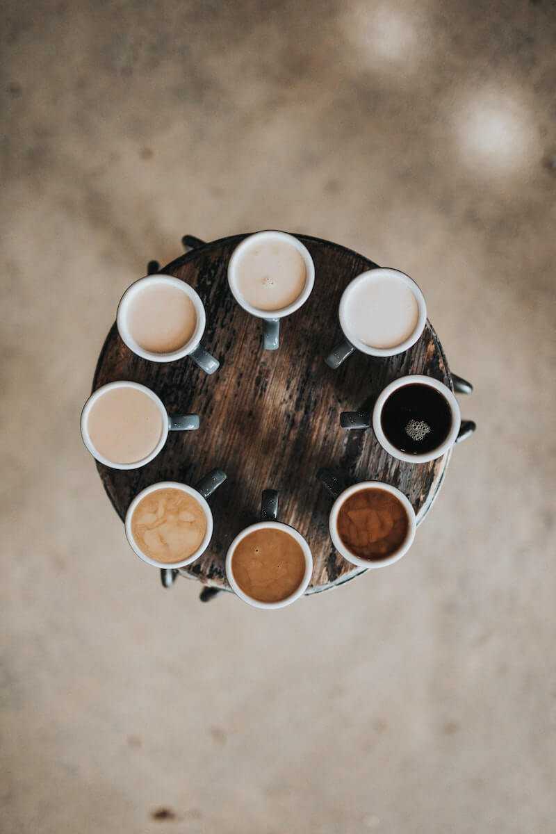 Coffee cups ready to serve